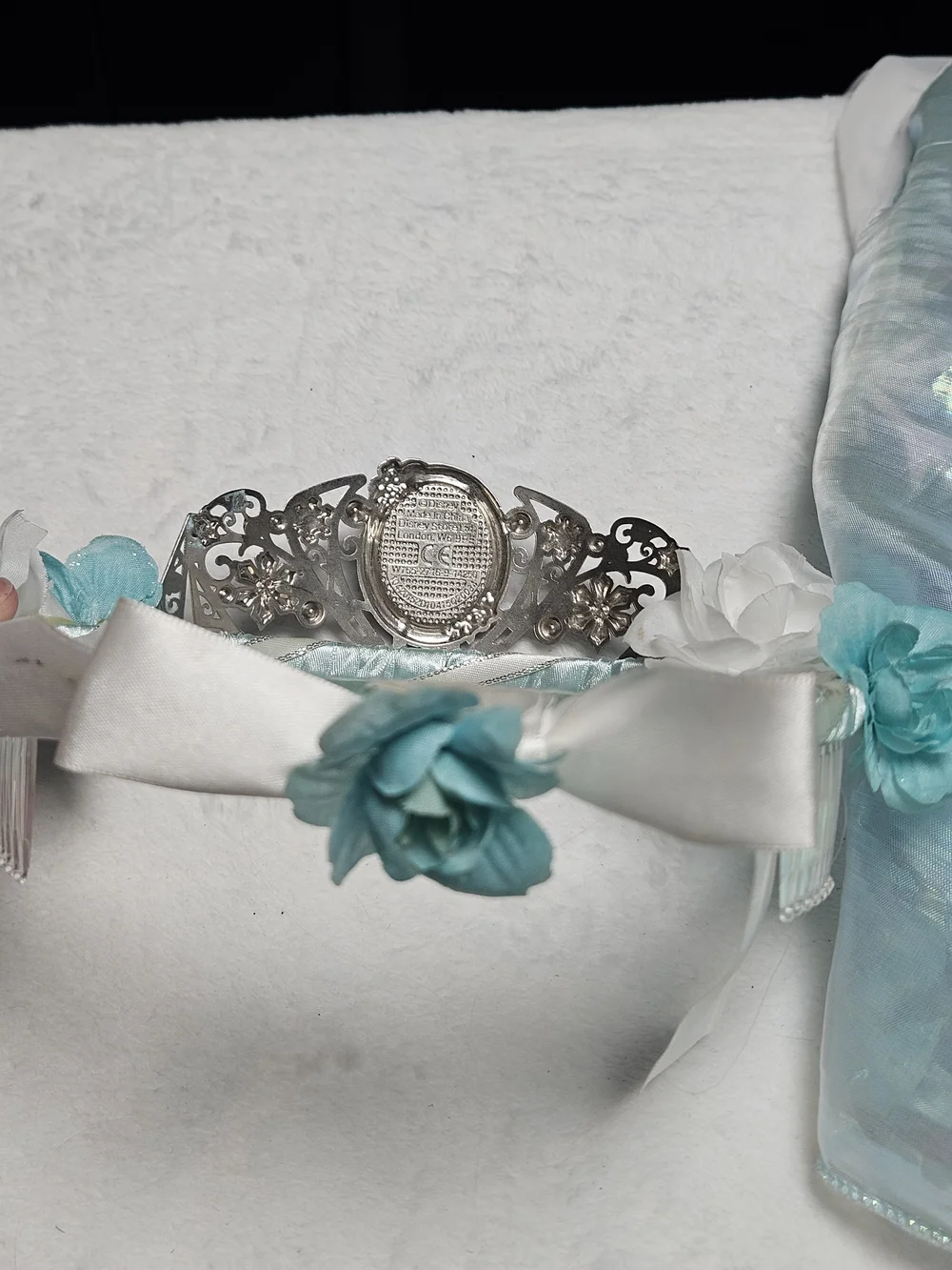 Disney Frozen Elsa Girls 7/8 Princess Costume Dress Blue Snowflake Wig Tiara